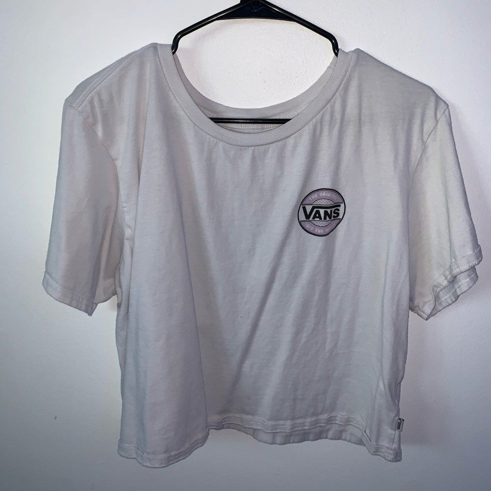 Vans Woman’s White and Purple T-shirt Large